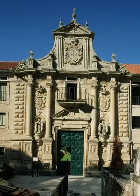 a large stone building with a large doorway at Parador de Santo Estevo in Santo Estevo de Rivas de Sil