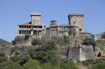 an old castle on top of a hill at Parador Castillo de Monterrei in Monterrei