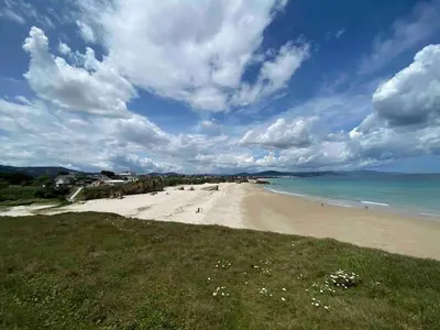 a view of a beach with people on it at Casa El Reposo in Barreiros