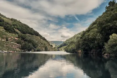 a river between two hills with trees on either side at Pincelo Nature in Pincelo