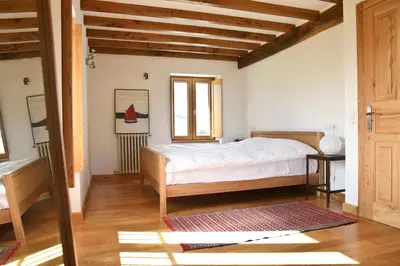 a bedroom with a bed and a window at Casa Xabú in El Vallin