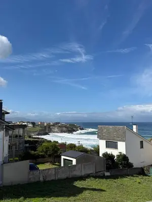 a view of the ocean from a house at Casa Chita in Tapia de Casariego