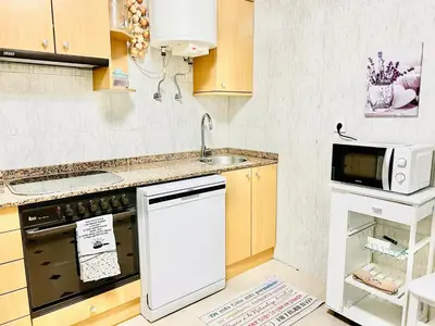 a kitchen with a sink and a dishwasher at Tineo centro in Tineo