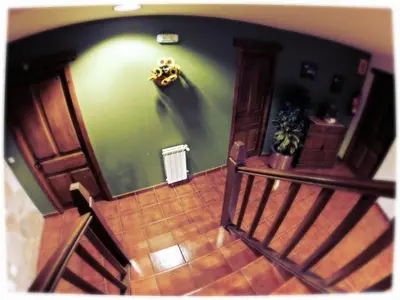 an overhead view of a staircase in a house at El Mirador Del Parque in Gúa