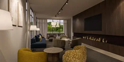 a living room with a couch and chairs and a tv at Hotel La Palloza in Lugo