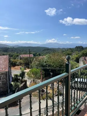 a view from the balcony of a house at Alojamientos arans in La Cañiza