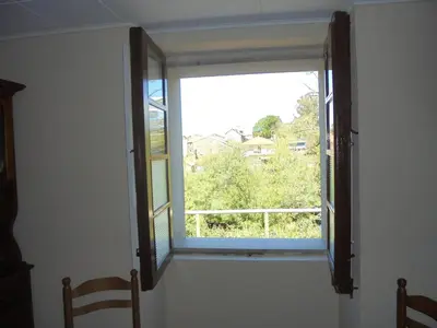 a window in a room with a view at Casa Saleta in Melide