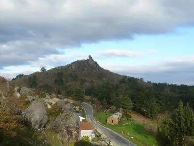 a mountain with a road on top of it at Loft Medieval in Ribadavia