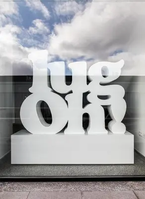 a rendering of a sign with a sky at Apartamentos Forum Ceao in Lugo