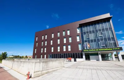 a large building with a brick building at Hotel Ciudad de Ponferrada, Ascend Hotel Collection in Ponferrada
