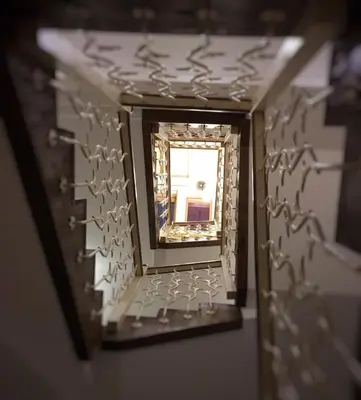 a mirror on a wall in a room at Las Doñas del Portazgo in Villafranca del Bierzo