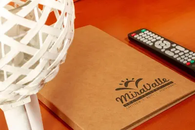 a remote control sitting on top of a box with a basketball at Hotel MIRAVALLE in Ourense