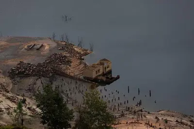 a group of people standing on top of a hill at Secondary home in Lobios