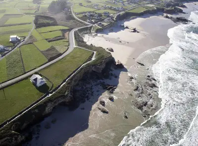 an aerial view of the ocean and the coastline at Casa BRAIS in Barreiros