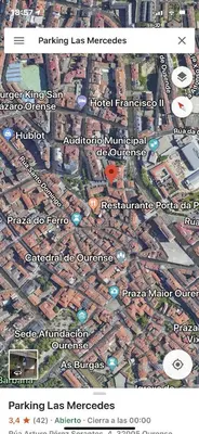 a map of a city with buildings at Piso centro in Ourense