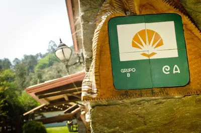 a sign on the side of a building at Costa da Egoa in Carral