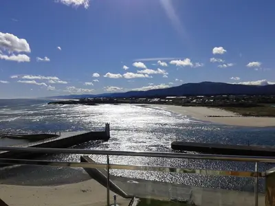 a view of a beach with a view of the ocean at Mirador al Cantabrico in Foz