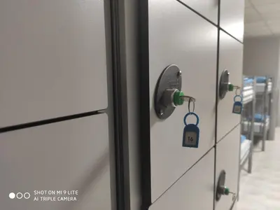 a door with a key in a hospital room at Arraigos in Melide