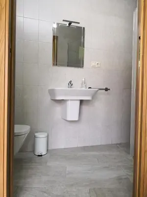 a bathroom with a sink and a toilet at Casa Carlán in Melide