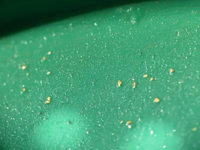 a close up of a green plate with food on it at Casa Turismo Rural O FILANDÓN in Suertes