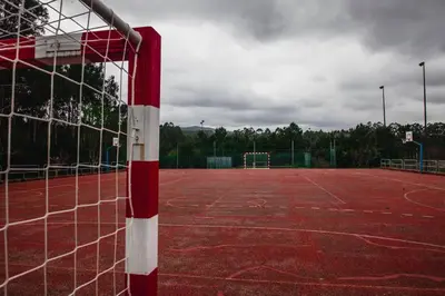a tennis court with a net on top of it at SAN CIPRIAN 