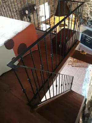 a view of a staircase in a house at Loft Corte de Fora in Ourense