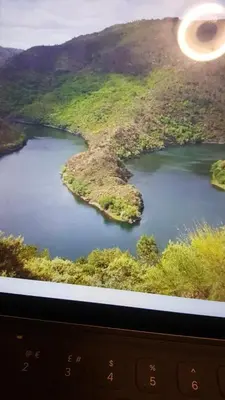 a view of a lake from an airplane at Casa Mila in Doade