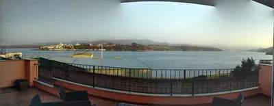 a view of a lake from a balcony at Mirador de la Ría in Ribadeo