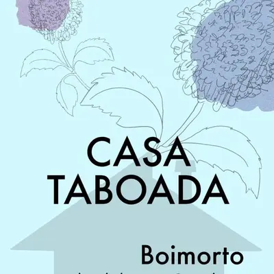 a picture of a flower with the words casa tabolonia at Casa Asientos Boimorto in Boimorto