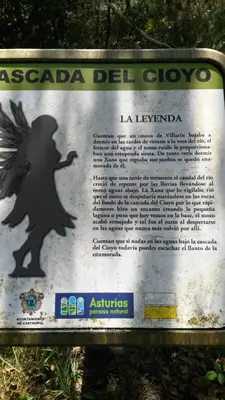 a sign with a silhouette of a witch on it at Apartamentos lagunas in Castropol