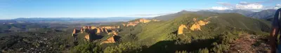 a view of a mountain with trees on it at La casita de la señora María in Ponferrada