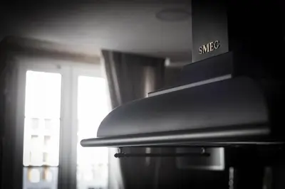 a close up of a stove top in a kitchen at Luxury apartment-free parking in Santiago de Compostela