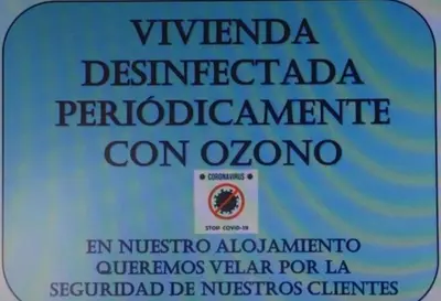 a sign that says venezuelan department ofartmentartmenterate at Casa Rural Las Nieves in San Ciprián