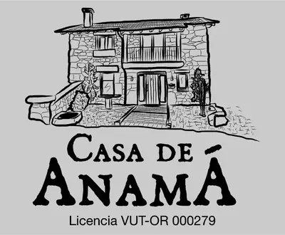 a drawing of a house with the words casa be amana at Casa de Anamá in Entrecinsa