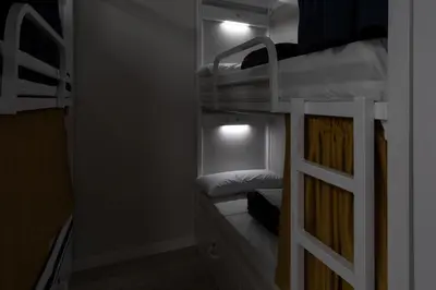 a small room with bunk beds in it at Dream in Santiago in Santiago de Compostela