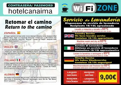a flyer for a hockey game with the names of the teams at Hotel Canaima Bruma 1,5 k Camino in O Mesón Do Vento