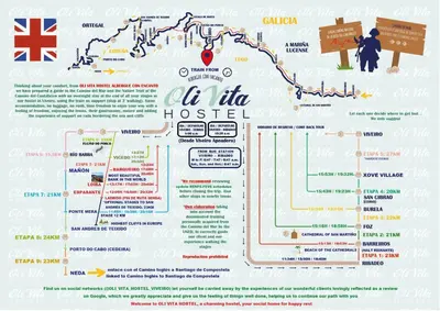 a map of the lirico house in laos at Oli Vita Hostel ALBERGUE CON ENCANTO in Viveiro