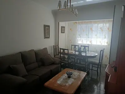a living room with a couch and a table at Buen camino in Santiago de Compostela