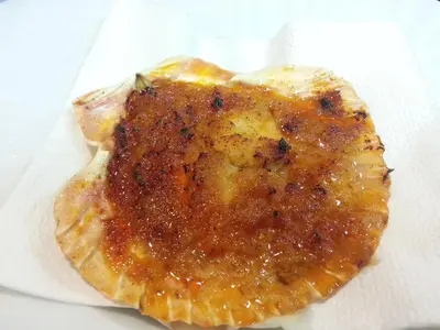a piece of food on a white plate at Hotel Chef Rivera in Padrón