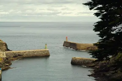 a view of a body of water with a pier at La Postoca in Viavélez