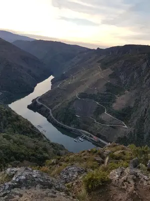 a view of a river in a valley at A Paragűeria in Sas de Penelas