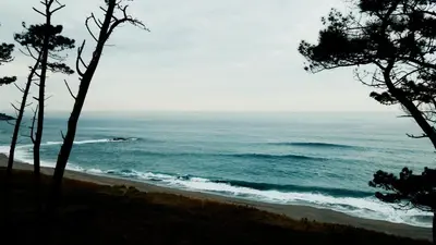 a view of the ocean from a bluff at Apartamentos Puerto Norte - Apto 1 in Puerto de Vega