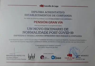 a fake visa document on a table at Gran Vía in Lugo