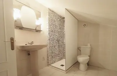 a bathroom with a toilet and a sink and a shower at Finca Segade in A Estrada