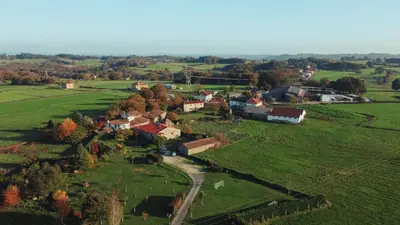 a small village in the middle of a field at Casa Do Romualdo in Vilela