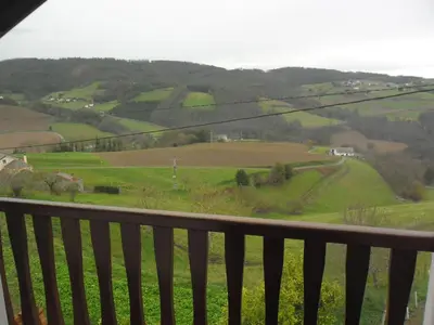 a view of a green field from a balcony at apartamentos castrovaselle nº2 in Castrovaselle