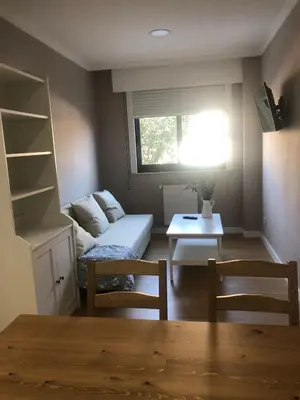 a living room with a couch and a table at ESTUDIO Zona Norte Santiago de Compostela VUTCO-04046 in Santiago de Compostela