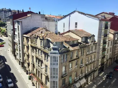 a group of buildings on a city street at ***NUEVO Piso en Ourense WIFI Parking*** in Ourense
