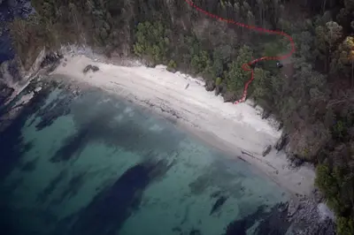 an aerial view of a beach and the ocean at Attic loft to wake up by the sea. in Sada