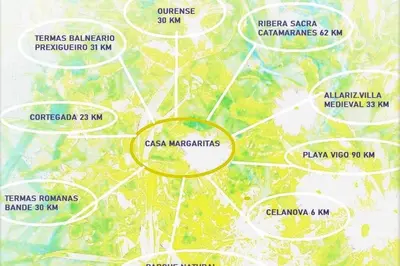 a drawing of a map with names of trees at CASA MARGARITAS in Ourense